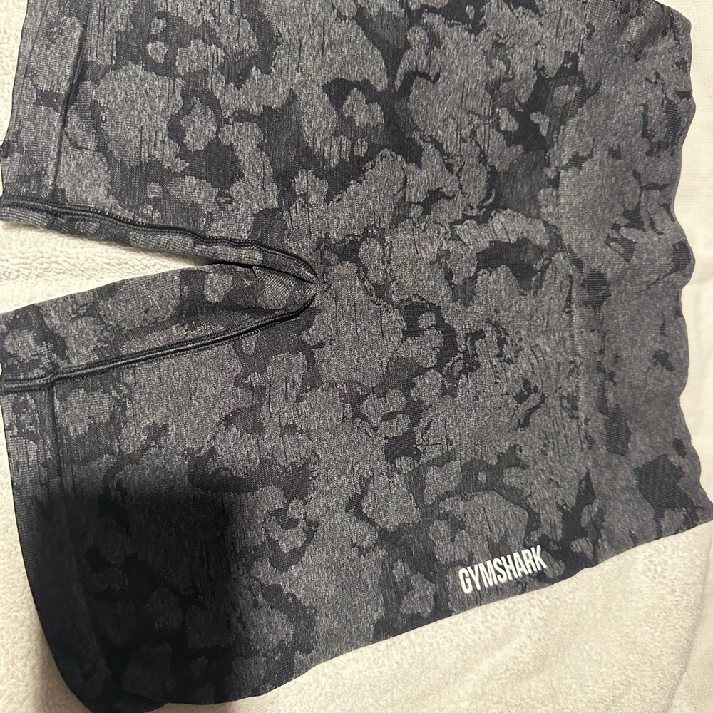 Gymshark Charcoal and Black Patterned Shorts